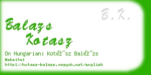 balazs kotasz business card